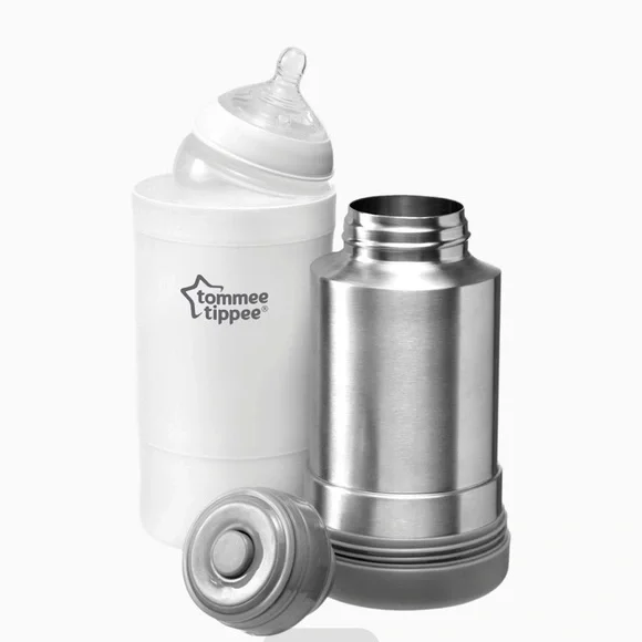 Tommee Tippee Travel Bottle and Food Warmer in Stainless Steel /White Insulated - Picture 2 of 2